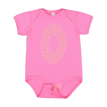

Inktastic Pink and White Polka Dots Letter O Gift Baby Boy or Baby Girl Bodysuit