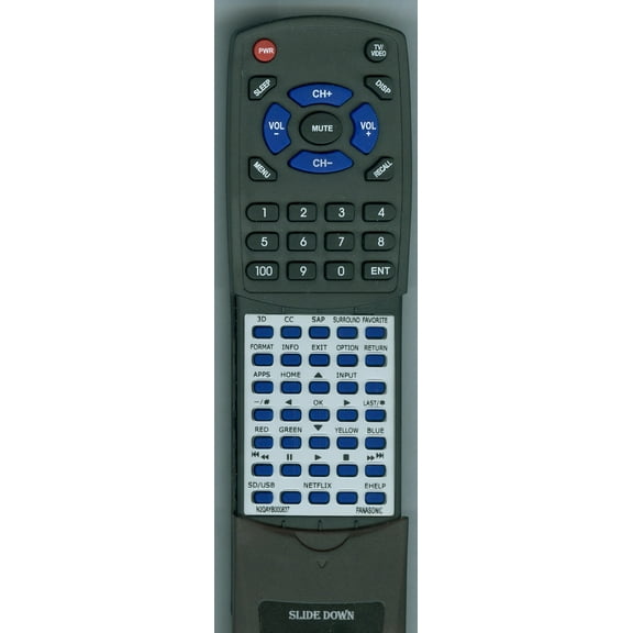 Replacement Remote for PANASONIC RTN2QAYB000837, N2QAYB000837, TCP60ST60, TCP50ST60, TCP55ST60, TCL42ET60, TCL47ET60, TCL50ET60, TCL55ET60