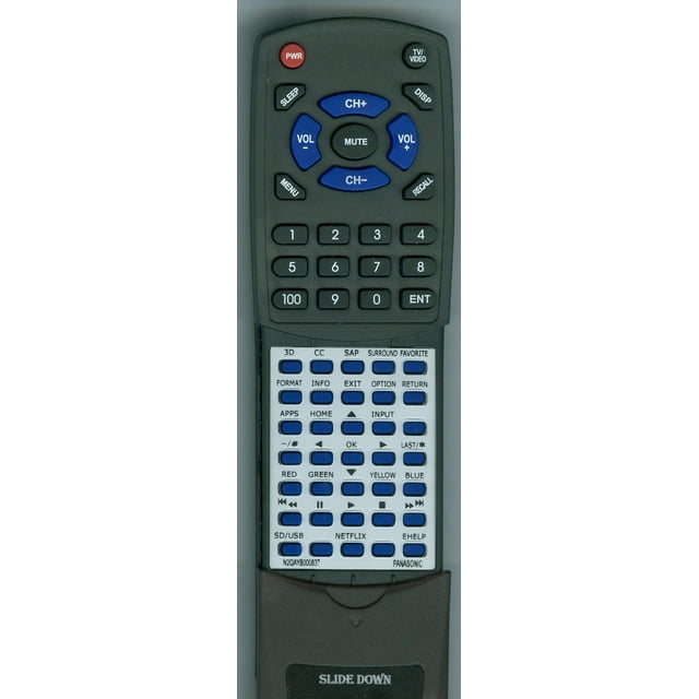 Replacement Remote for PANASONIC RTN2QAYB000837, N2QAYB000837, TCP60ST60, TCP50ST60, TCP55ST60, TCL42ET60, TCL47ET60, TCL50ET60, TCL55ET60