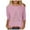 Pink, variant on Fiaer Women Long Sleeve T Shirts Shine Christmas Tree 3/4 Sleeve Tshirts Fashion Crew Neck Comfort Baggy Relax Tops Sky Blue XL