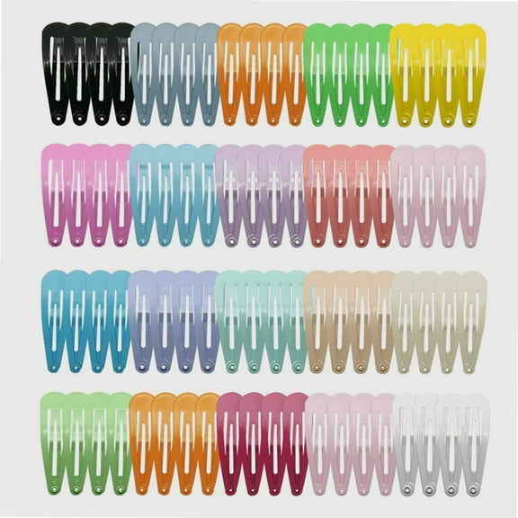80pcs Toddler Hair Clips, Snap Hair Clips, Kids Hair Accessories for Girls,Toddler and Women,2 Inch Barrettes for Girls in 20 Assorted Color