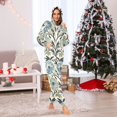thumbnail image 7 of FORMRS Onesies Pajama for Adults Unisex Hoodie Winter Jumpsuit One Piece Sleepwear, Sizes S-2XL, Blue Floral Pattern, 7 of 7
