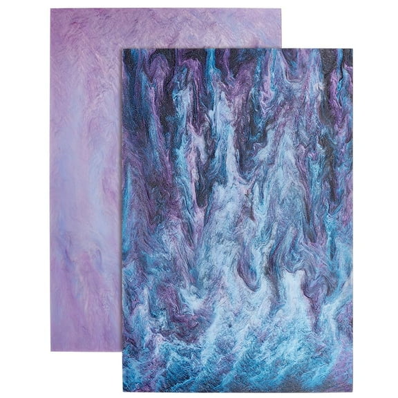 2Pcs 2 Colors Glitter Pearlescent Acrylic Sheet 12x8inch Colored Sparkly Water Stream Pattern Plastic Board for Laser Engraving Crafts DIY Projects 3mm Thick