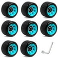 thumbnail image 1 of 8 Pcs Roues de Patins à Roulettes 58*39/32mm pour Patins à Roulettes Double Rangée Quad Planche à Roulettes Bleu (88A), 1 of 9