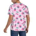 thumbnail image 2 of Lsque Cherry Strawberry Pattern Mens Polo Golf Shirts Funny Graphics Shorts Sleeve Button Shirts Baseball T-shirt-Large, 2 of 7