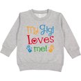 thumbnail image 2 of Inktastic My Gigi Loves Me Grandchild Toddler Sweatshirt, 2 of 4