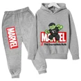 thumbnail image 2 of Sudadera con capucha y pantalones de Hulk de Los Vengadores de Marvel para niños, 2 piezas, trajes de primavera y otoño, ropa para niño y niña, sudadera con estampado de dibujos animados, conjuntos de, 2 of 5