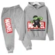thumbnail image 2 of Sudadera con capucha y pantalones de Hulk de Los Vengadores de Marvel para niños, 2 piezas, trajes de primavera y otoño, ropa para niño y niña, sudadera con estampado de dibujos animados, conjuntos de, 2 of 5