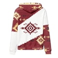 thumbnail image 5 of Western Aztec Casual Hoodies for Women Geometric Print Pullover Vintage Ethnic Long Sleeve Loose Hooded Sweatshirt Tops, 5 of 5