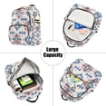 thumbnail image 5 of FORMRS Mini Backpack Purse for Women Travel Daypack Casual Shoulder Bag, Navy Blossom Mosaic, 5 of 7
