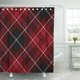 thumbnail image 1 of Cortina de ducha ABPHQTO Pride of Wales Tela escocesa diagonal roja y negra 152x180 cm, 1 of 2