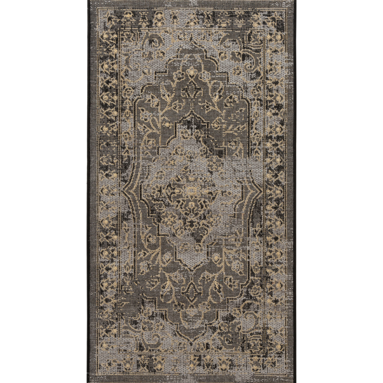 SAFAVIEH Palazzo Henrika Traditional Area Rug, Black/Cream, 5' x 8'