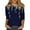 Dark blue, variant on Yigetop Women's 3/4 Sleeve Tops 3/4 Length Sleeve Womens Tops Casual Loose Fit Crewneck T Shirts Cute Solid Three Quarter Length Tunic Tops Women's Tunics Black L