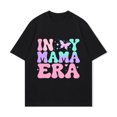 thumbnail image 4 of Black T Shirt With Colorful In My Mama Era Text And Butterfly Print For Casual Wear, 4 of 4