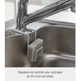 thumbnail image 3 of Yamazaki Home Faucet-Hanging Sponge Holder - Two Sizes, White, Steel, Single, Water Resistant, No Assembly, 3 of 7