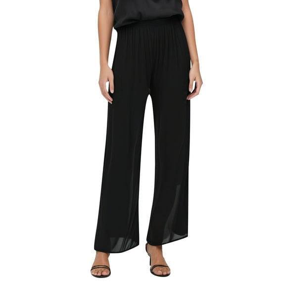 Pants for Women 4x Yoga Pant Dress plus Women Pants Casual Long Wide Casual Stretch for Knit Dress with Pockets Work Trendy Woven Black One Size