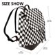thumbnail image 2 of Disketp Black and White Checkerboard Mochila de Cuero para Mujer, Bolso de Espalda Antirrobo con Estilo para Viaje, Trabajo y Uso Diario, 2 of 4
