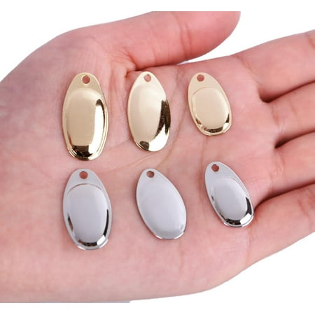 Zaoz Pack of 100 Fishing Spinner Bait Blade Kit Spinnerbait DIY Easy Spin Rigs 22mm A418