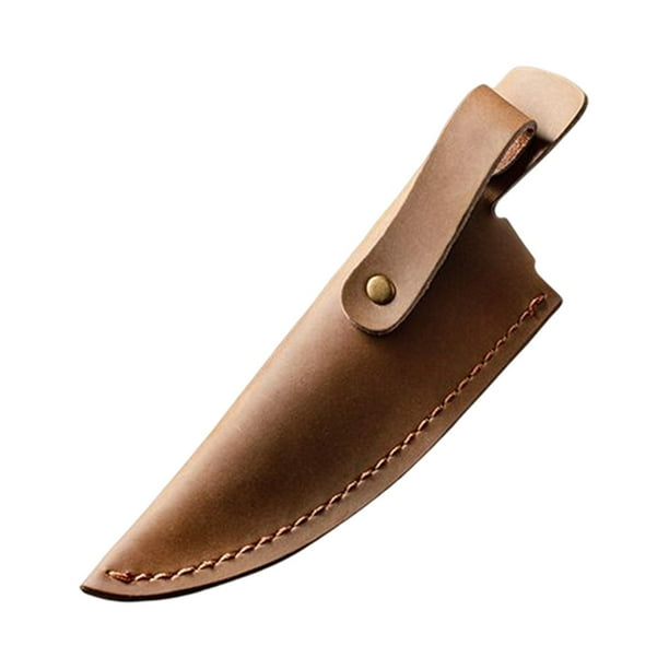 Funda de cuchillo portátil, funda de cuchillo de cuero PU para senderismo al aire libre, cuchillo pequeño C Baoblaze Cubierta Funda Cubierta