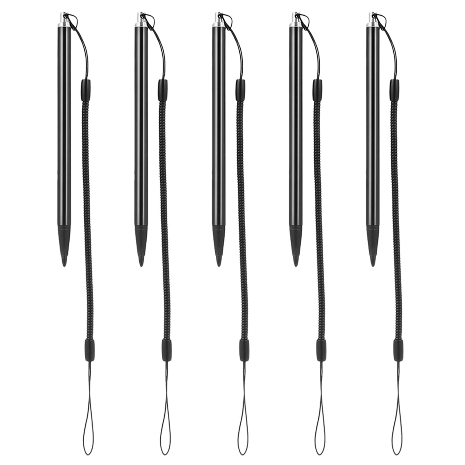 CRILSTYLEO 5Pcs Tablet Pen Stylus with Spring Coil and Portable Rope for Precise Drawing