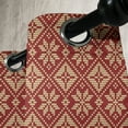 thumbnail image 3 of Ambesonne Snowflake Grommet Curtain, Bicolor Winter Design, 50" x 120", Ruby Beige, 3 of 6