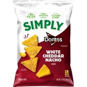 Simply Doritos White Cheddar Nacho Flavor Tortilla Chips , 2.5 oz