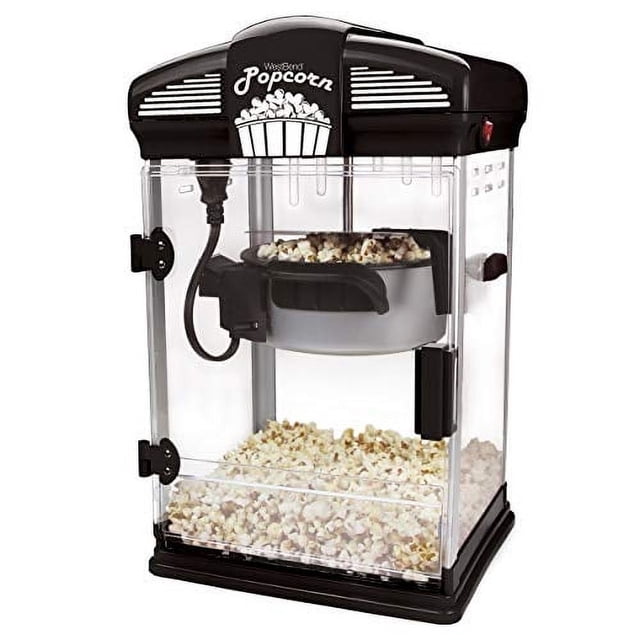 Máquina para hacer palomitas West Bend Stir Crazy negra 4 cuartos 4 oz