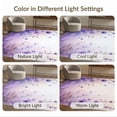 thumbnail image 7 of ODIKA 5'x7' Ultra-Soft Area Rug, Purple Fuzzy Watercolor Petal Scatter Abstract Round Classroom None Washable, Bare feet friendly, Silk-Touch for Bedroom Home office, 7 of 7