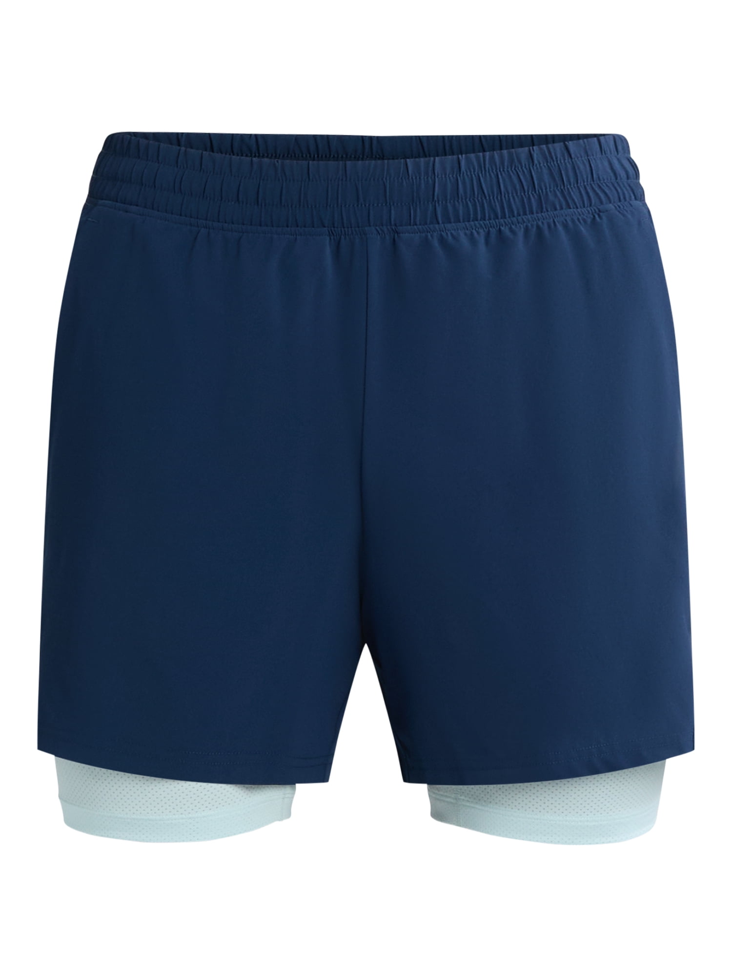 Athletic Works Men's and Big Men's 2 in 1 Gym Shorts with Liner, 6" & 8" Inseams, Sizes S-3XL