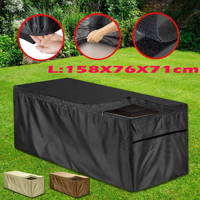 Boîte de Rangement de Jardin Extérieur, Boîte en Plastique Robuste, Imperméable et Résistante aux Intempéries, Design Moderne, pour Patio Pelouse, Conteneur de Rangement Sécurisé, Matériau Durable, Grande Capacité, pour Jardinage Domestique, Extérieur