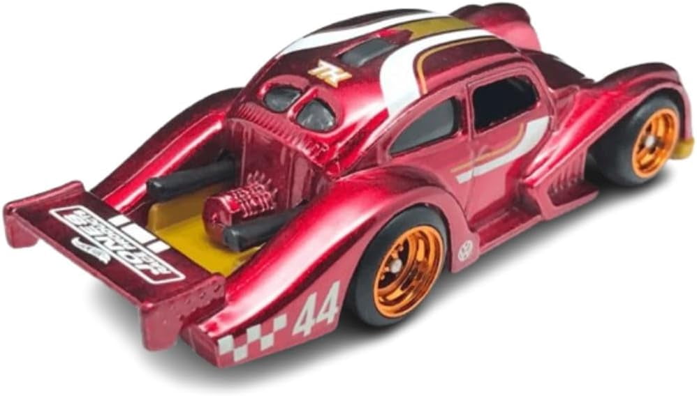 Hot Wheels Volkswagen Käfer Racer Super Treasure Hunt, Red Die-Cast Car, HW Contoured Series, 5/5