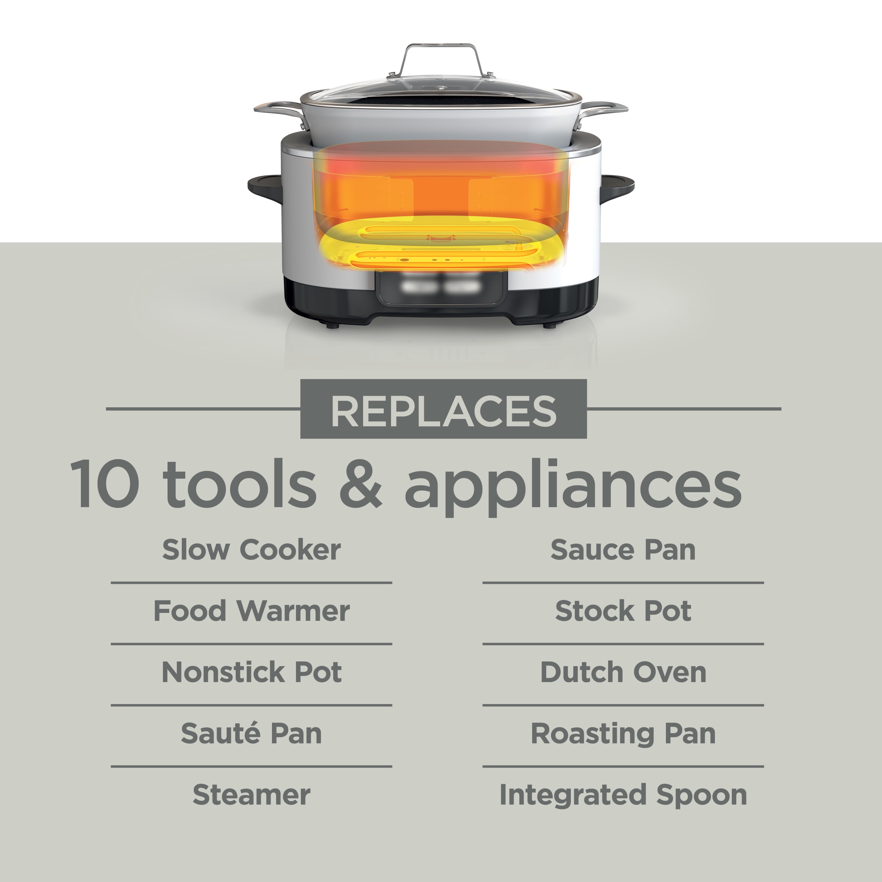 Ninja MC1001 Foodi PossibleCooker PRO - Cocina múltiple de 8.5 cuartos de  galón, con olla de cocción lenta 8 en 1, horno holandés, vaporera, cuchara