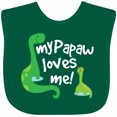 thumbnail image 3 of Inktastic My Papaw Grandpa Loves Me Dinosaur Boys Baby Bib, 3 of 4