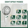 thumbnail image 5 of Cobbe 12 Inch High Pressure Rain Shower Head with Extension Arm, Dual Shower Head with 8 Modes Handheld Spray Combo, Chrome, 5 of 12