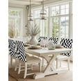 thumbnail image 6 of nqOlkjepod Black and White Checkered Chair Covers Set of 4, Decorative Chair Back Cover, Modern Irregular Geometric Dining Room Chair Slipcovers Removable Chair Protectors Covers for Party Banquet, 6 of 7