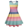 thumbnail image 4 of Robes de Printemps pour Filles Robe Évasée Sans Manches Teinture sur Nœuds Robe de Princesse pour Filles, 4 of 5