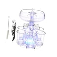 thumbnail image 2 of Dispensador de 6 vasos y soporte, dispensador automático de vino, dispensador doméstico transparente para boda, Bar, vacaciones, regalo de Abridor ligero de 6 tazas Gloria dispensador de vino, 2 of 9
