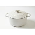 thumbnail image 6 of Lodge Cast Iron 5.5qt Oyster White Enameled Dutch Oven, 6 of 8