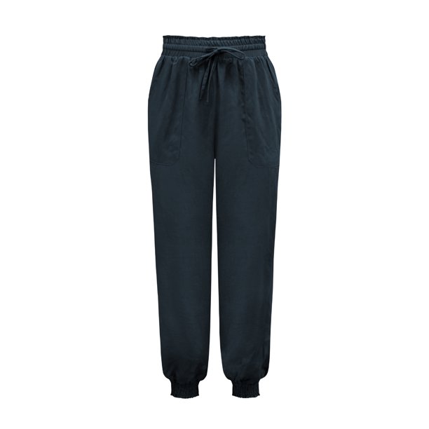 Pantalones populares con piernas atadas, pantalones holgados de cintura alta para uso diario, pantalones casuales de moda urbana