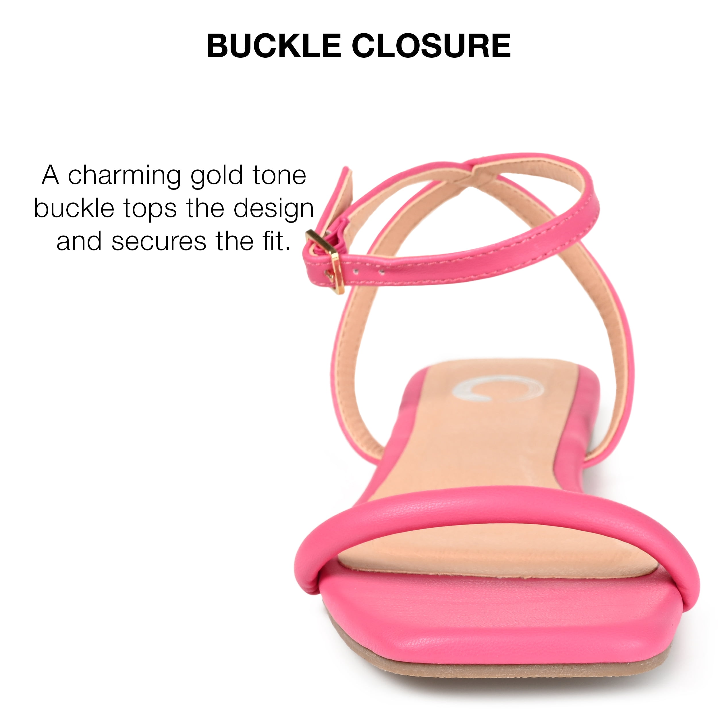 Journee Collection Womens Veena Ankle Strap Low Block Heel Sandals