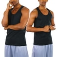 thumbnail image 5 of ToBeInStyle Men's Muscle Cotton Tank Top - Black - Large, 5 of 7