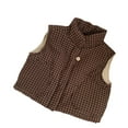 thumbnail image 3 of CSChome Girls Boys Winter Plaid Plus Cotton Vest for Baby Newborn 9 Months-7 Years Kids Soft Warm Sleeveless Jacket Single Button Cotton Waistcoat Coats, 3 of 9