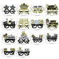 thumbnail image 6 of BAETEUY 2024 New Year Party Decoration Glasses Photo Props Black And Gold Themed Frames HAPPY NEW YEAR Glasses Frames, 6 of 8