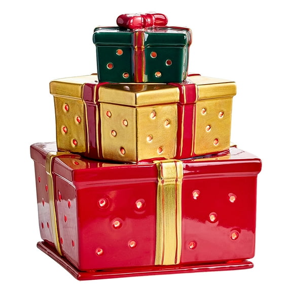 Better Homes & Gardens Ceramic Wax Melt Warmer - Holiday Presents Design