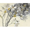 thumbnail image 2 of Novak, Shirley 32x26 White Modern Wood Framed Museum Art Print Titled - Magnolias Yellow Gray, 2 of 4