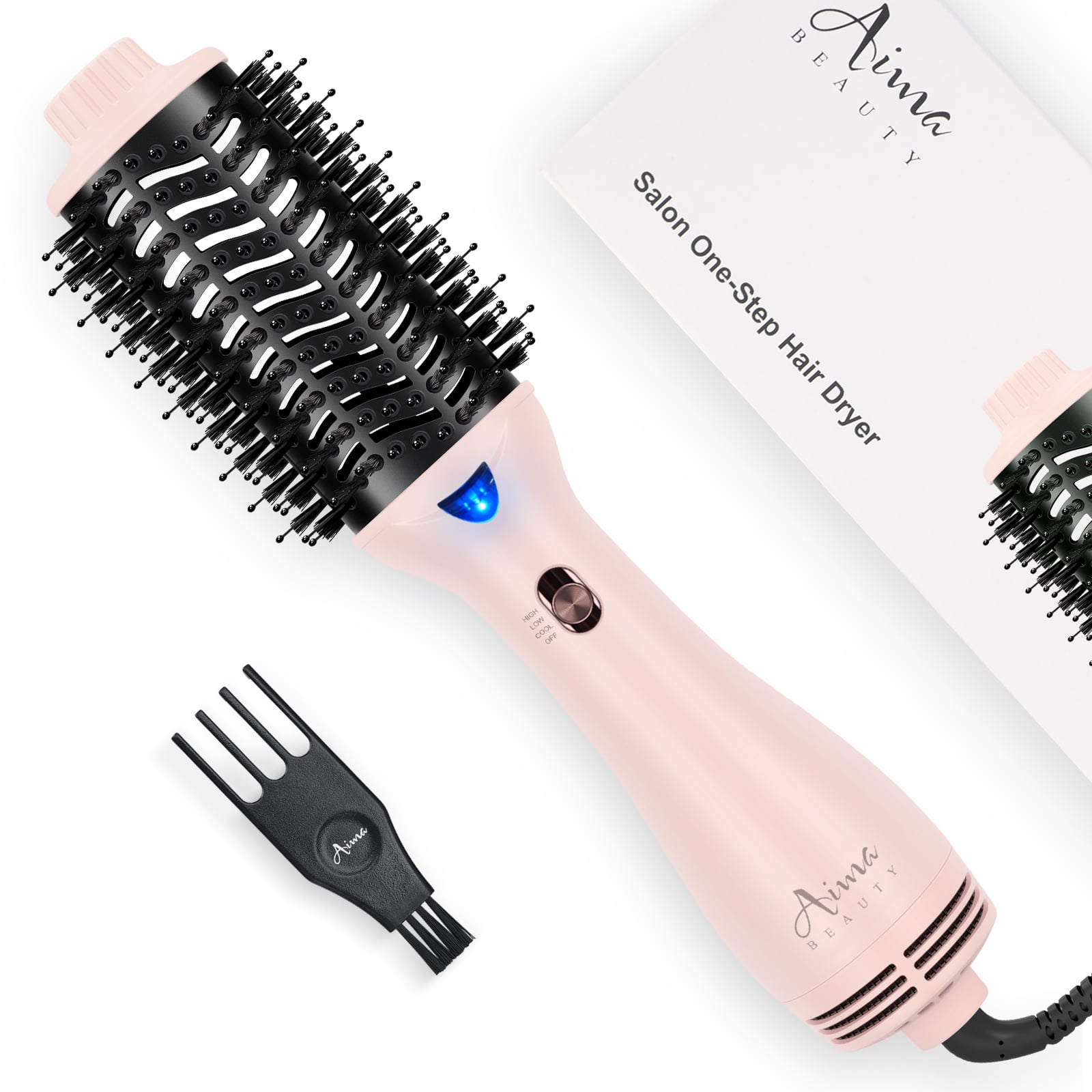 Hair Dryer Brush, Aima Beauty One Step Hair Dryer and Styler Volumizer with  Negative Ion for Reducing Frizz and Static, 2022 Updated Version Hair  Styling Tools, Pink 