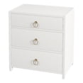 thumbnail image 2 of Home Square 3 Drawer Wood Nightstand in White Finish - Set of 2, 2 of 7