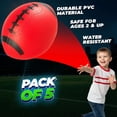 thumbnail image 6 of PlayBolt 6-Inch Mini Footballs – 5 Pack Multicolor Inflatable PVC Toy Footballs with Hand Pump for Kids & Toddlers – Indoor & Outdoor Party & Backyard Play, 6 of 8