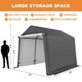 thumbnail image 5 of Abba Patio 10'x 10' Heavy Duty Portable Outdoor Storage Shelter Canopy, Waterproof Carport, All-Season Use, Grey, 5 of 7