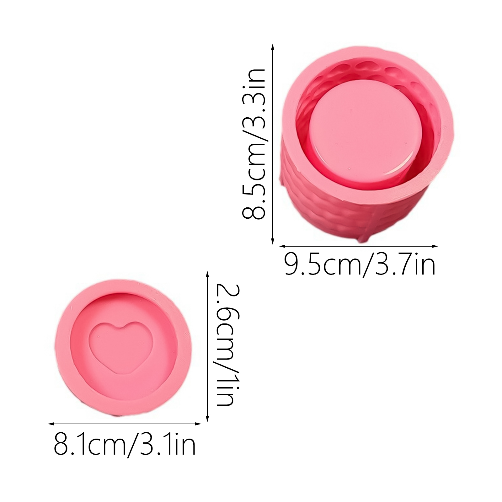 Handmade Cylinder Cup Molds Silicone Moulds Jar Molds Plaster Molds Epoxy Resin Molds for Making